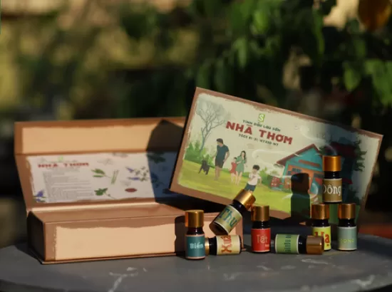Tinh dầu lau sàn – Nhà Thơm (Hộp 8 hương)