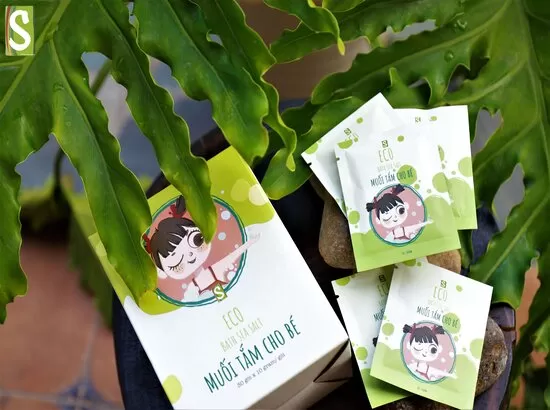 Muối tắm bé Eco - Hộp 30 gói ( 10gr/gói)